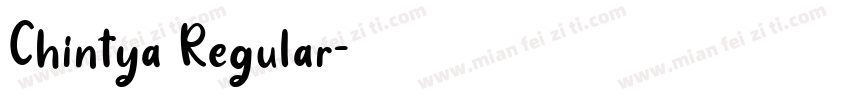 Chintya Regular字体转换